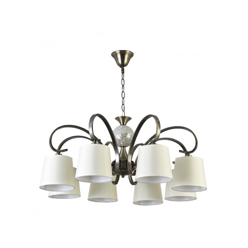 Lámpara Concordia 8xE14 cuero Fabrilamp